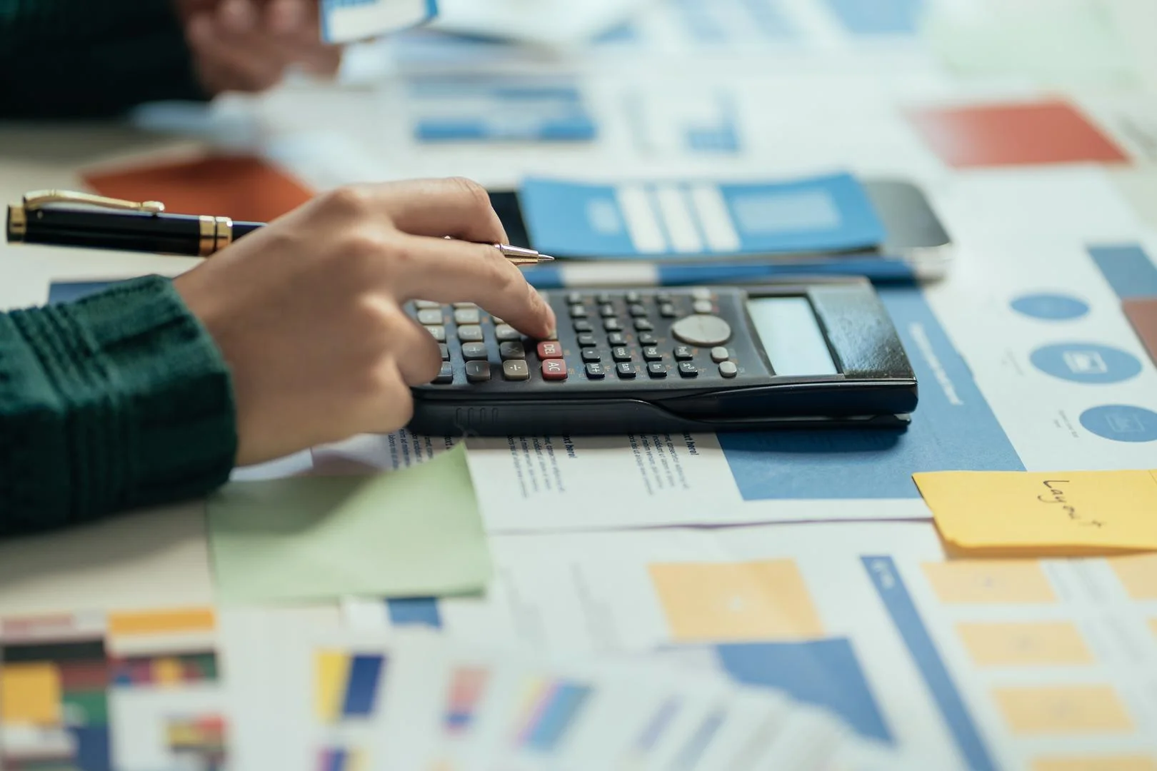 Professionals reviewing financial documents together